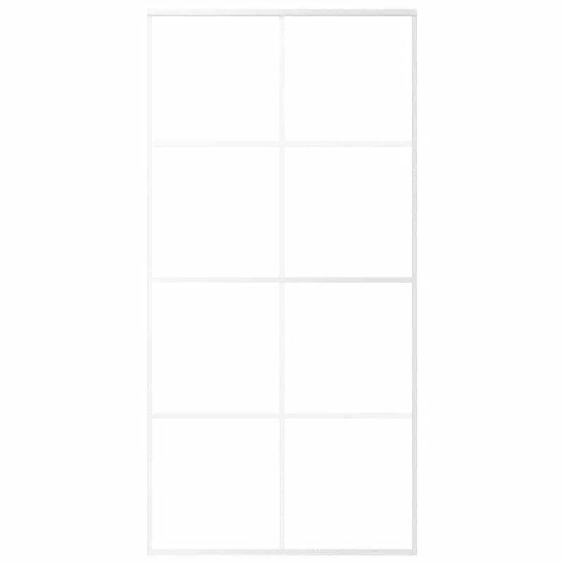 Load image into Gallery viewer, Vidaxl schuifdeur 102,5x205 cm esg-glas en aluminium wit