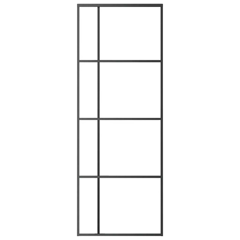 Load image into Gallery viewer, Vidaxl schuifdeur 76x205 cm mat esg-glas en aluminium zwart