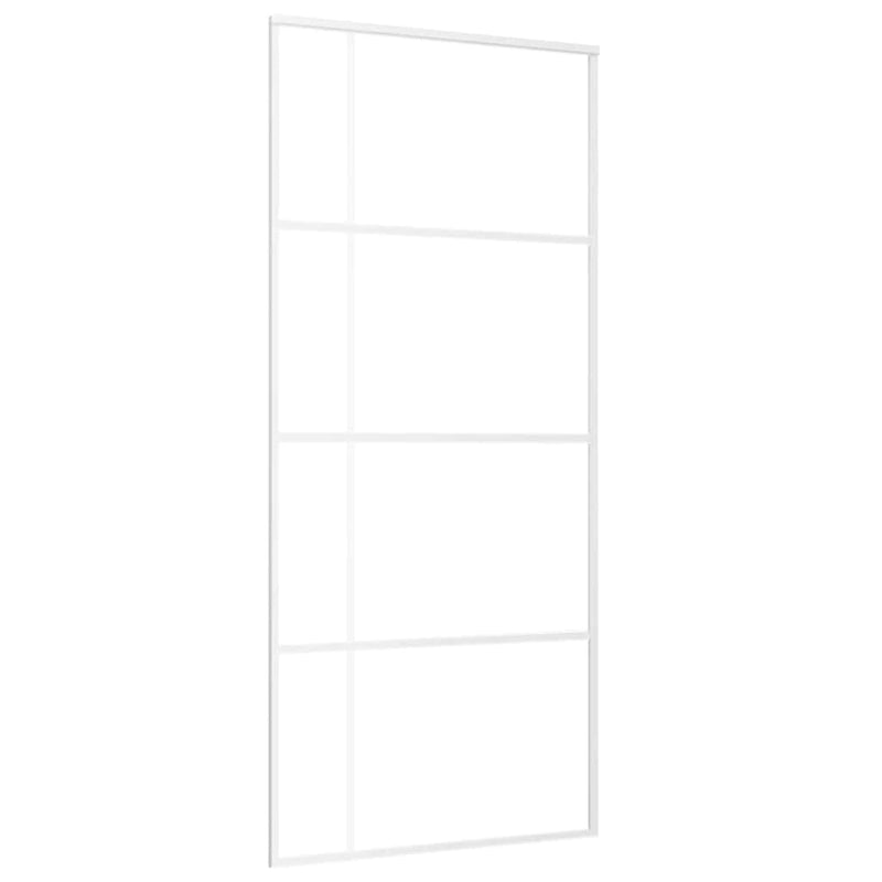 Load image into Gallery viewer, Vidaxl schuifdeur 90x205 cm mat esg-glas en aluminium wit