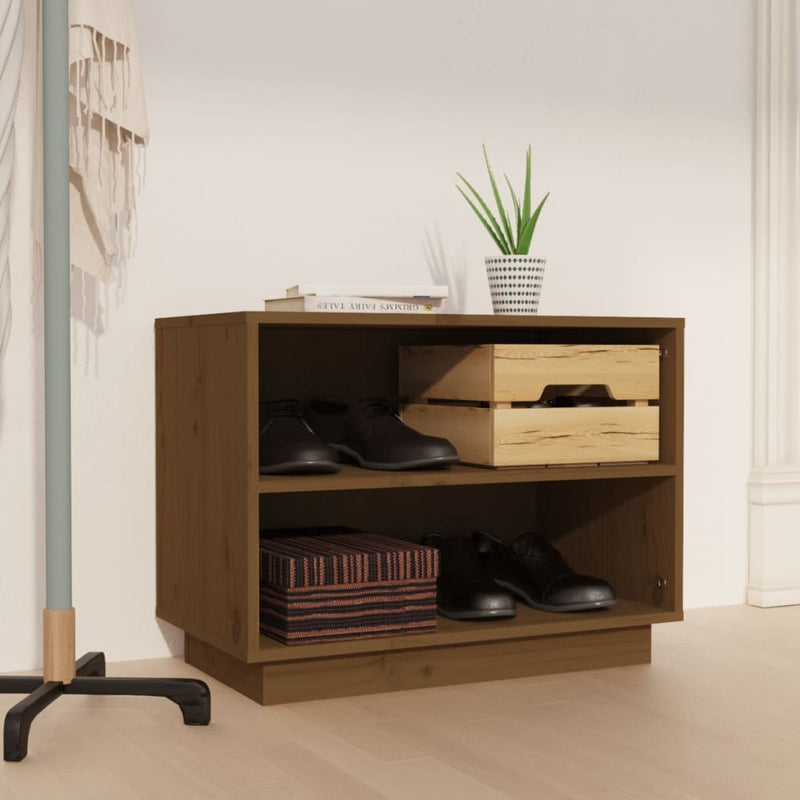 Load image into Gallery viewer, Vidaxl schoenenkast 60x34x45 cm massief grenenhout honingbruin