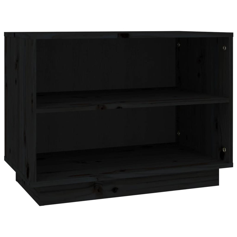 Load image into Gallery viewer, Vidaxl schoenenkast 60x34x45 cm massief grenenhout zwart