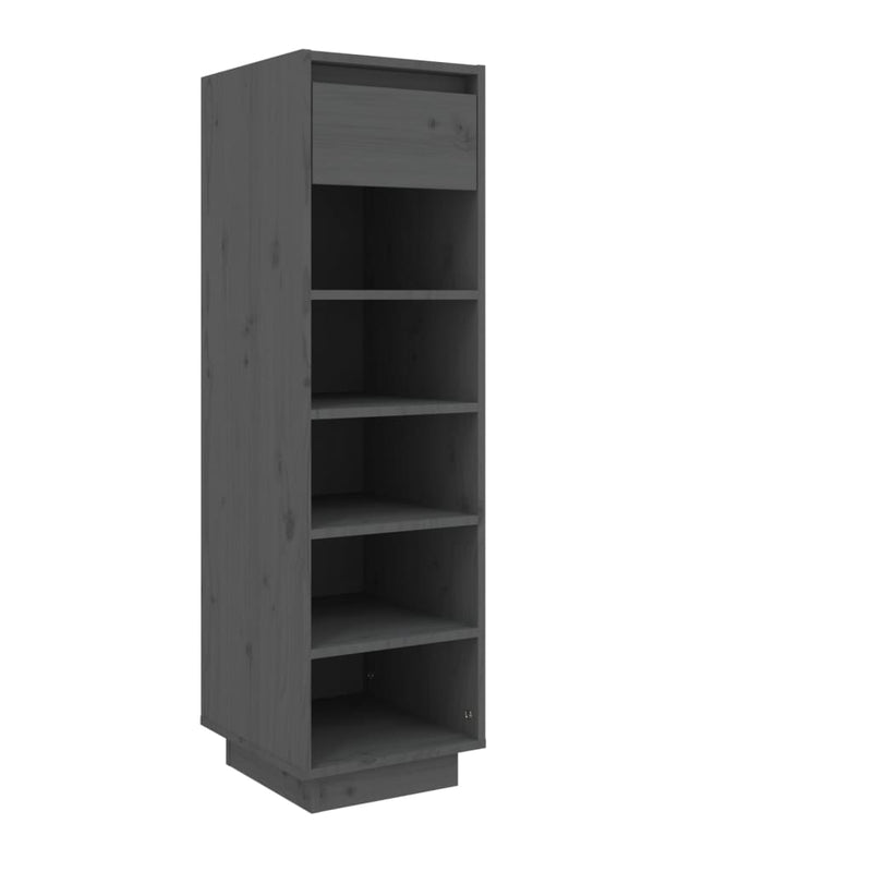 Load image into Gallery viewer, Vidaxl schoenenkast 30x34x105 cm massief grenenhout grijs