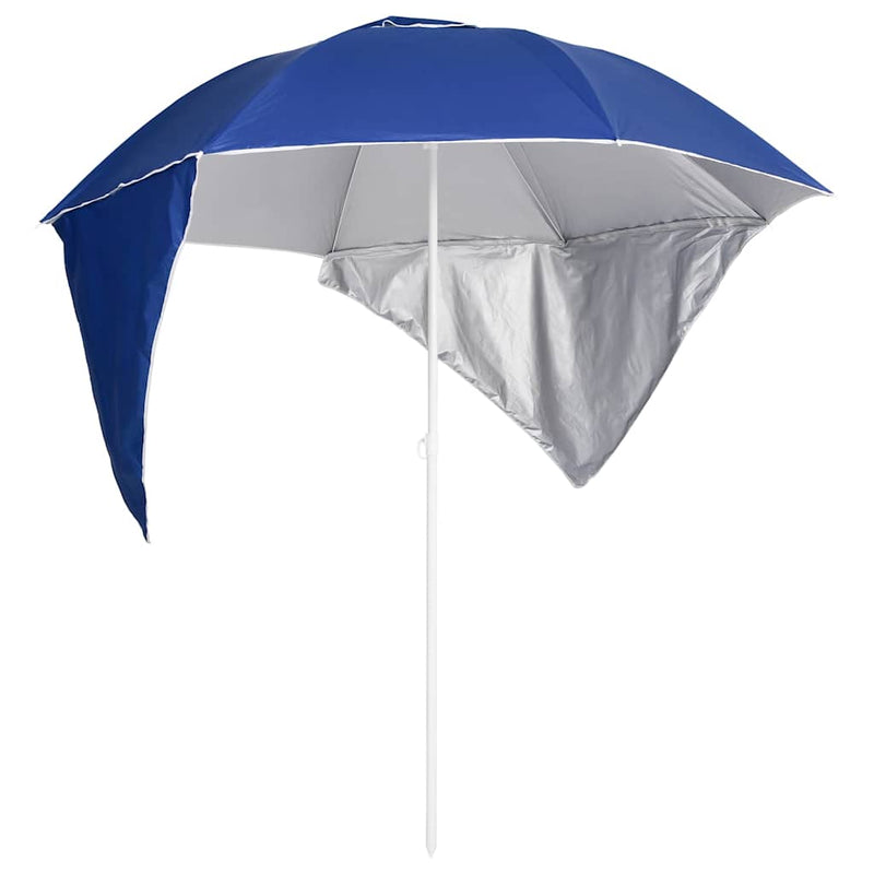 ギャラリービューアに画像をロードする, Vidaxl strandparasol met zijwanden 215 cm blauw
