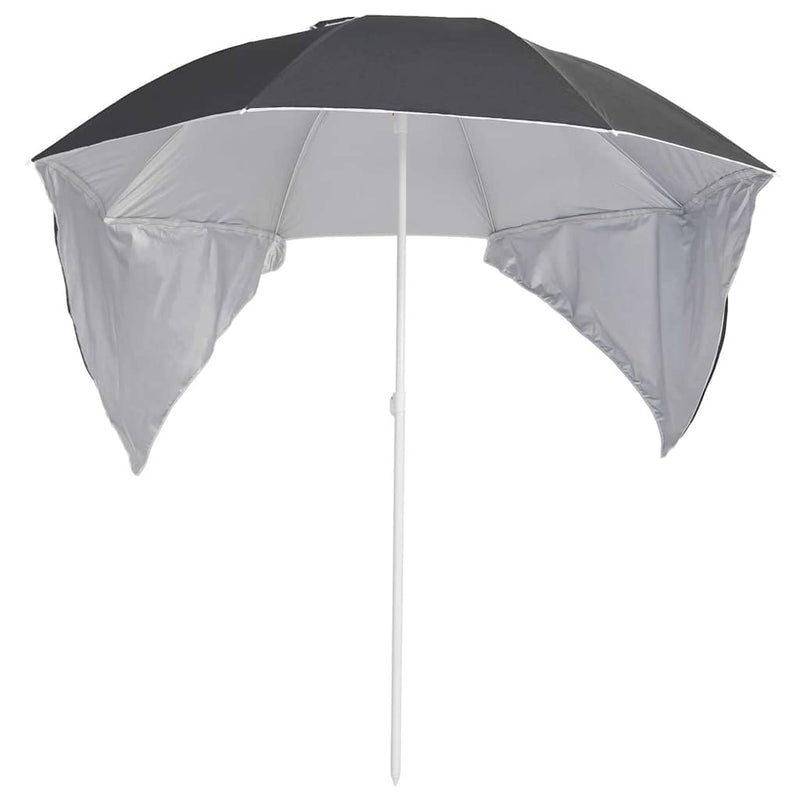 Chargez l'image dans la visionneuse de la galerie, Vidaxl strandparasol met zijwanden 215 cm antracietkleurig