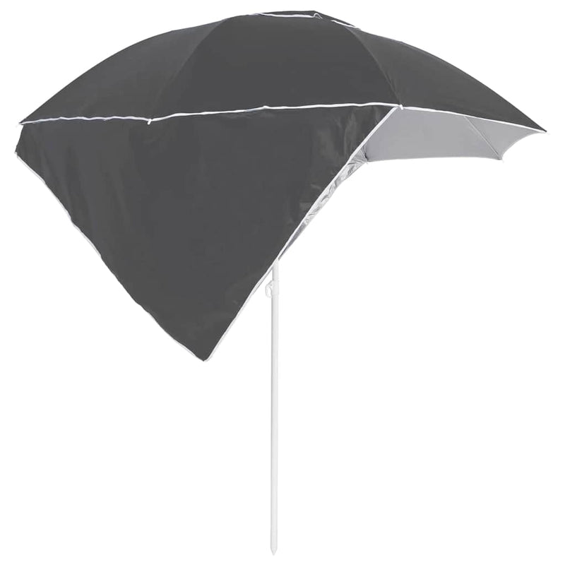 Chargez l'image dans la visionneuse de la galerie, Vidaxl strandparasol met zijwanden 215 cm antracietkleurig