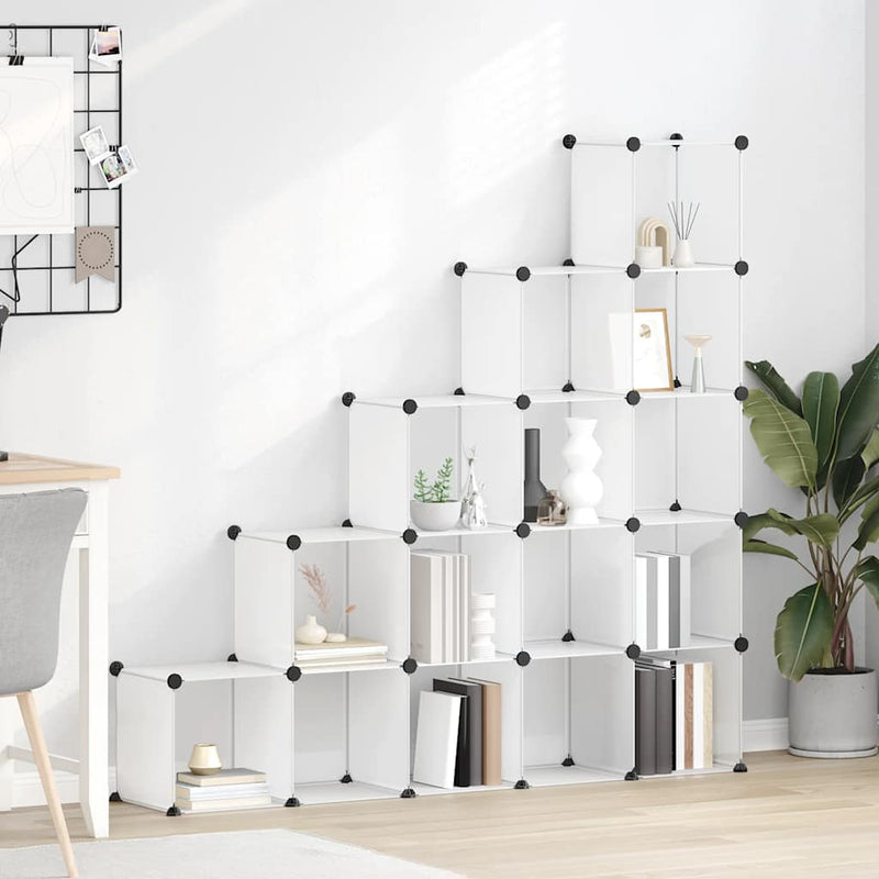 Load image into Gallery viewer, Vidaxl opbergmeubel met 15 vakken polypropeen transparant