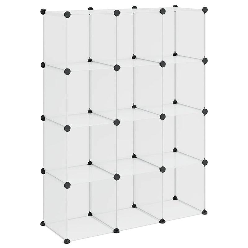 Load image into Gallery viewer, Vidaxl opbergmeubel met 12 vakken polypropeen transparant