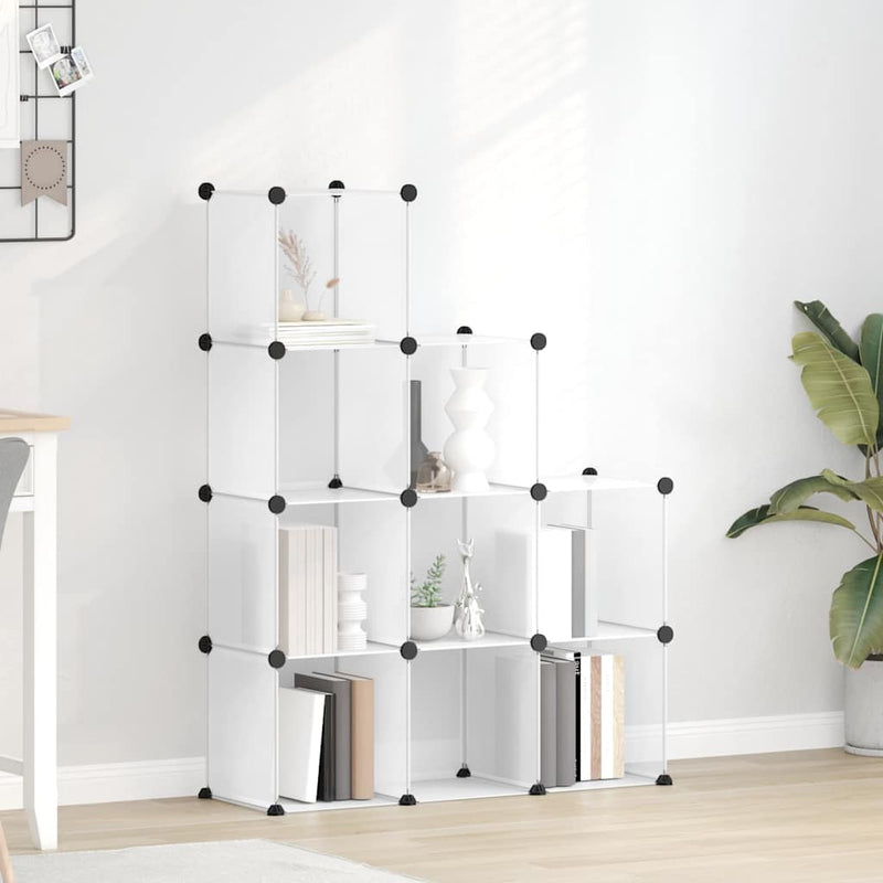 Load image into Gallery viewer, Vidaxl opbergmeubel met 9 vakken polypropeen transparant