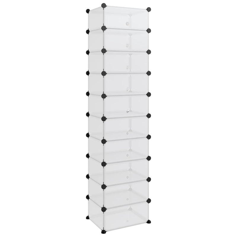 Load image into Gallery viewer, Vidaxl schoenenrek 44x32x174 cm polypropeen transparant