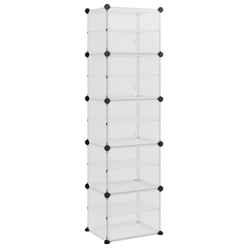 Load image into Gallery viewer, Vidaxl schoenenrek 44x31,5x153,5 cm polypropeen transparant