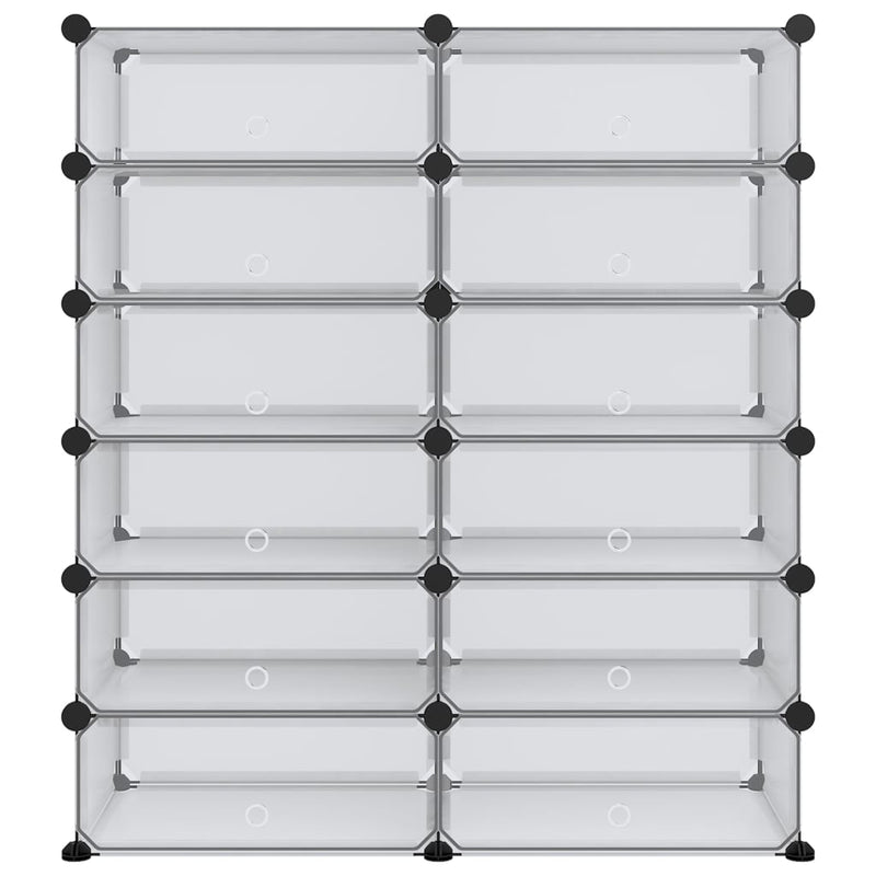 Load image into Gallery viewer, Vidaxl schoenenrek 94,5x36,5x106 cm polypropeen transparant