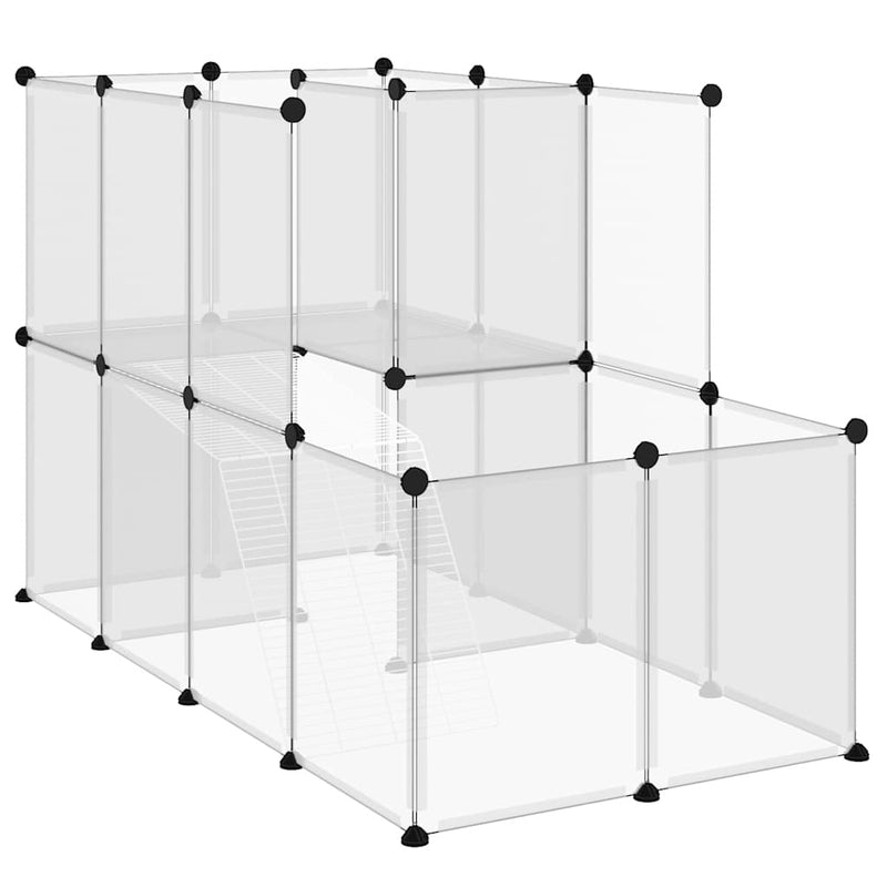 Load image into Gallery viewer, Vidaxl dierenhok klein 142x74x93 cm polypropeen en staal transparant