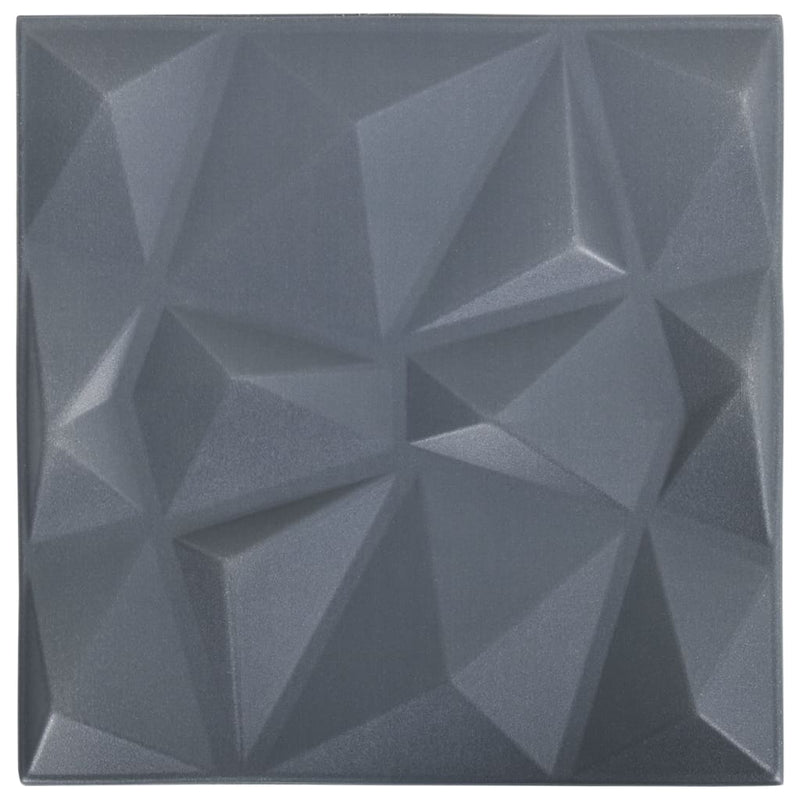 Load image into Gallery viewer, Vidaxl 24 st wandpanelen 3d diamant 6 m² 50x50 cm grijs