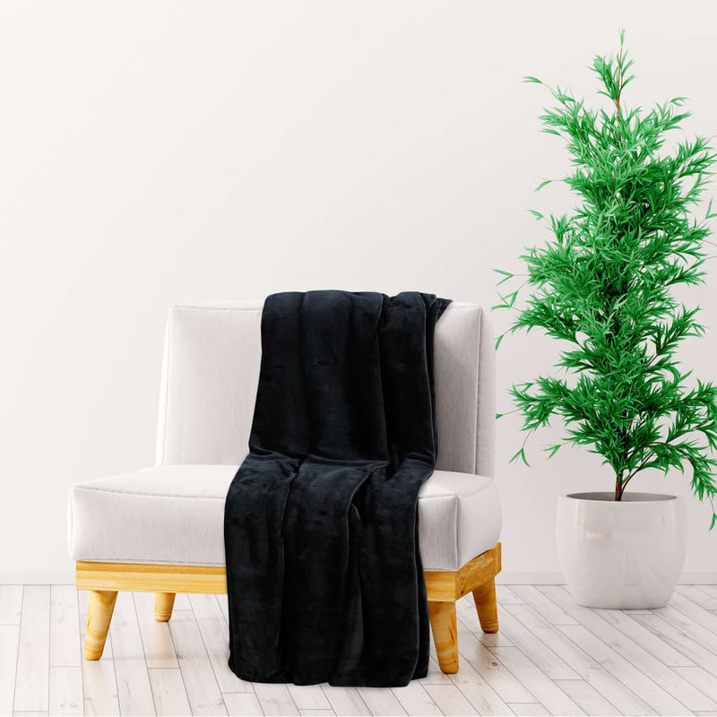 Load image into Gallery viewer, VidaXL Deken 130x170 cm polyester zwart