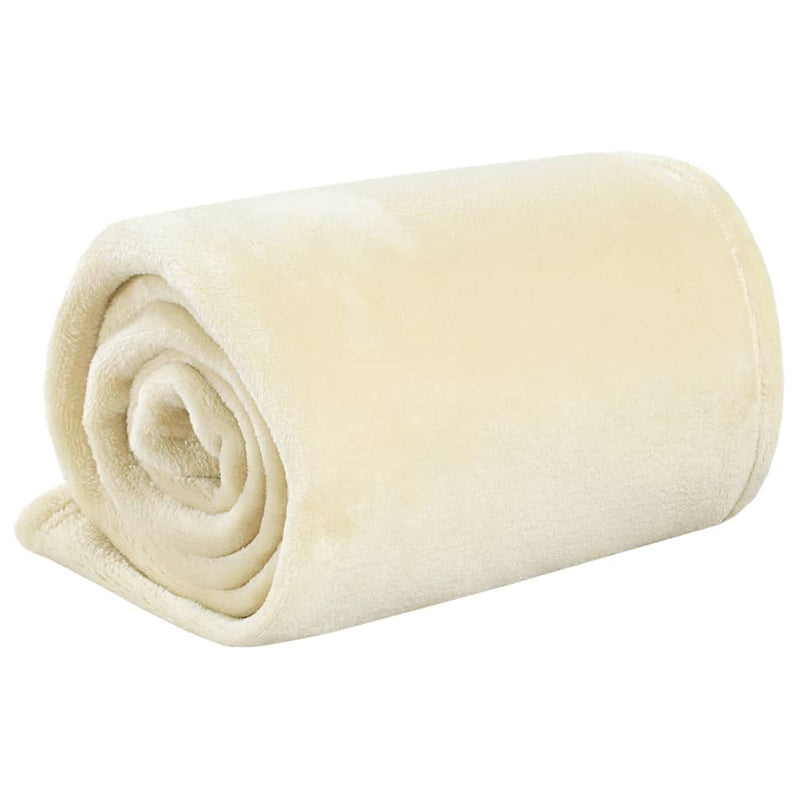 Load image into Gallery viewer, Vidaxl deken 130x170 cm polyester crèmekleurig