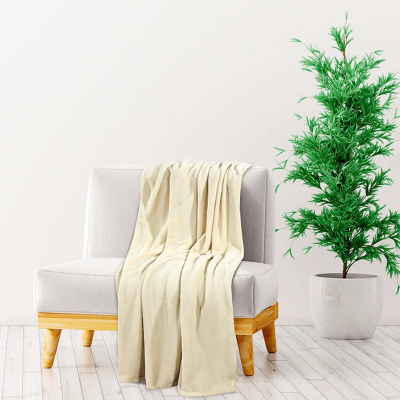 Load image into Gallery viewer, Vidaxl deken 150x200 cm polyester crèmekleurig