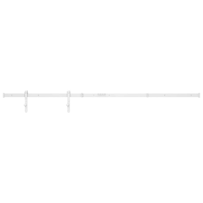 Chargez l'image dans la visionneuse de la galerie, Vidaxl ophangset voor minischuifdeur 183 cm koolstofstaal wit