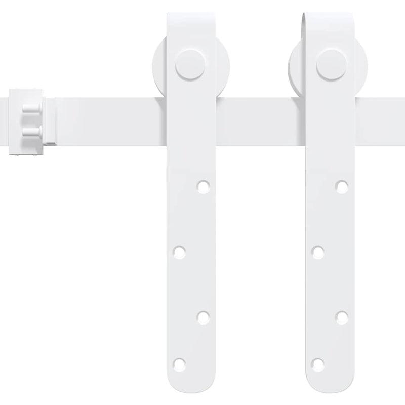 Chargez l'image dans la visionneuse de la galerie, Vidaxl ophangset voor minischuifdeur 183 cm koolstofstaal wit