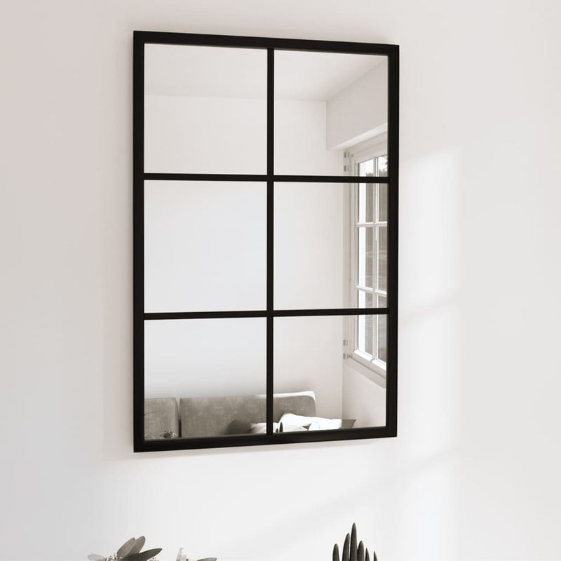 Load image into Gallery viewer, Vidaxl wandspiegel 60x40 cm metaal zwart