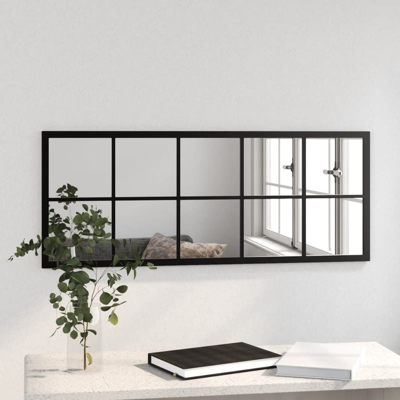 Load image into Gallery viewer, Vidaxl wandspiegel 100x40 cm metaal zwart