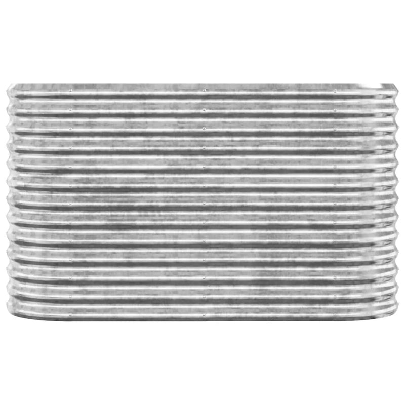 Load image into Gallery viewer, Vidaxl plantenbak 114x40x68 cm gepoedercoat staal zilverkleurig