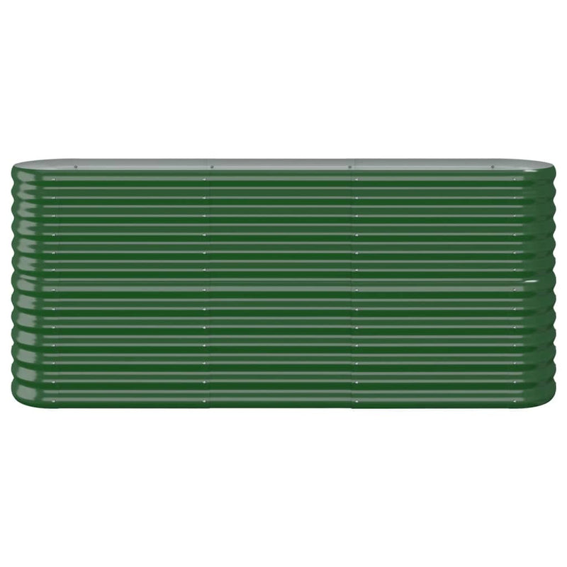 Load image into Gallery viewer, Vidaxl plantenbak 152x40x68 cm gegalvaniseerd staal groen