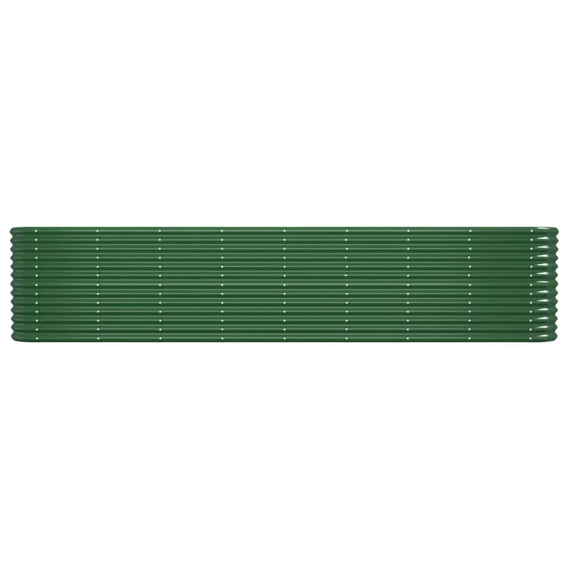 Load image into Gallery viewer, Vidaxl plantenbak 332x40x68 cm gepoedercoat staal groen