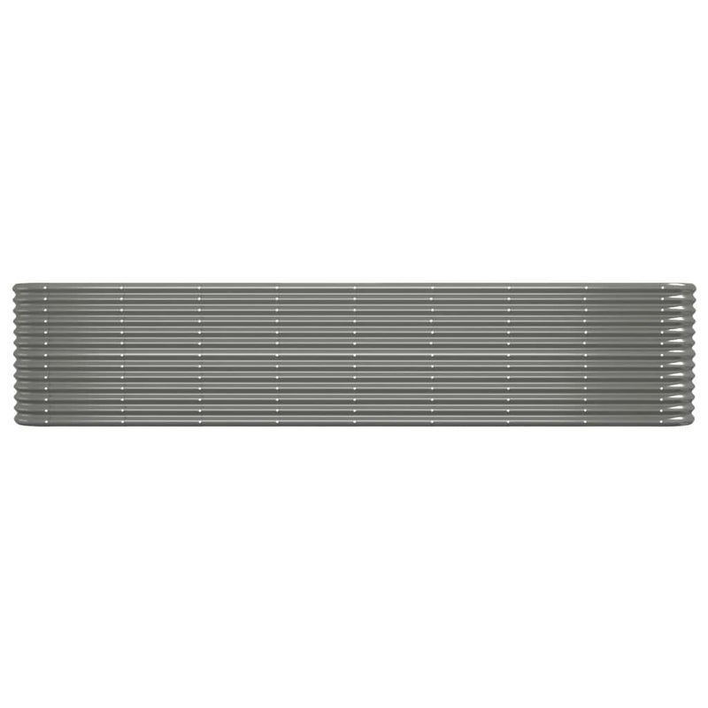 Load image into Gallery viewer, Vidaxl plantenbak 332x40x68 cm gepoedercoat staal grijs