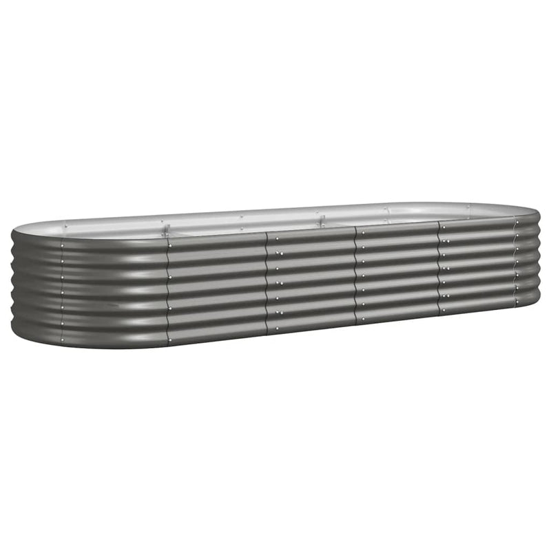 Load image into Gallery viewer, Vidaxl plantenbak 224x80x36 cm gegalvaniseerd staal grijs