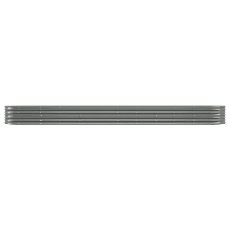 Load image into Gallery viewer, Vidaxl plantenbak 440x80x36 cm gegalvaniseerd staal grijs
