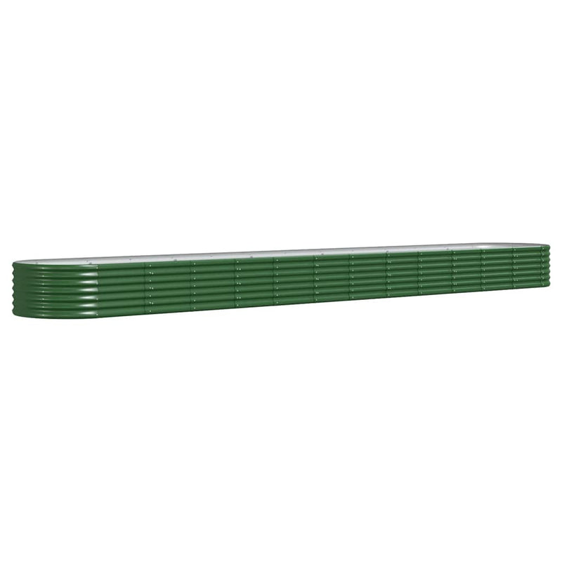 Load image into Gallery viewer, Vidaxl plantenbak 512x80x36 cm gegalvaniseerd staal groen