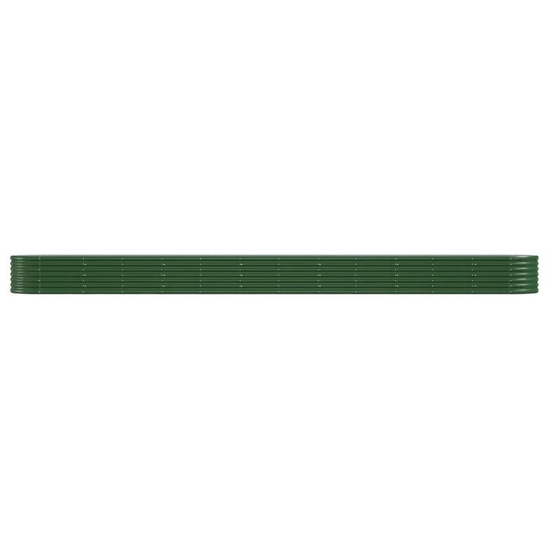Load image into Gallery viewer, Vidaxl plantenbak 512x80x36 cm gegalvaniseerd staal groen