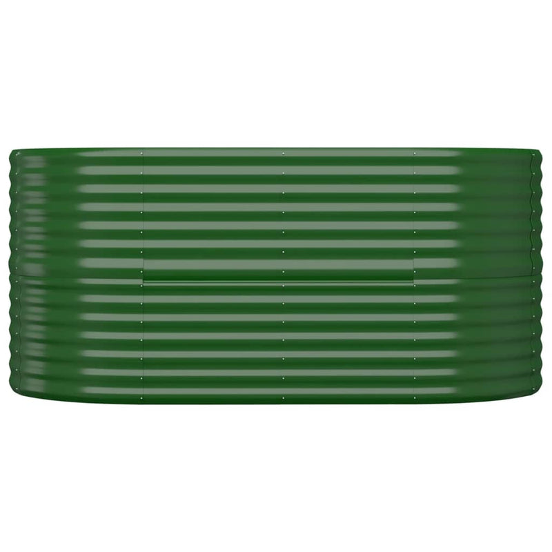 Load image into Gallery viewer, Vidaxl plantenbak 152x80x68 cm gepoedercoat staal groen