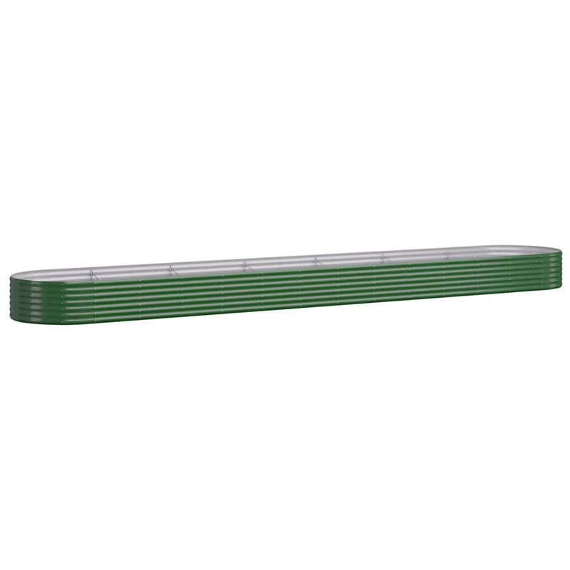 Load image into Gallery viewer, Vidaxl plantenbak 544x100x36 cm gegalvaniseerd staal groen