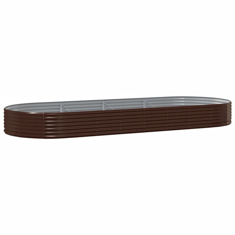 Cargue la imagen en el visor de la galería, Vidaxl plantenbak 373x140x36 cm gegalvaniseerd staal bruin