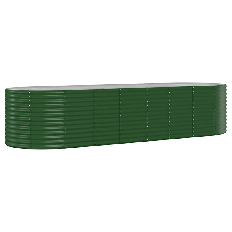 Load image into Gallery viewer, Vidaxl plantenbak 322x100x68 cm gegalvaniseerd staal groen