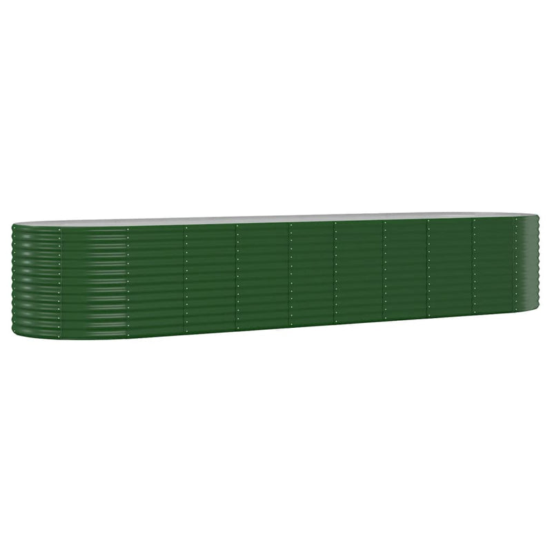 Load image into Gallery viewer, Vidaxl plantenbak 396x100x68 cm gegalvaniseerd staal groen