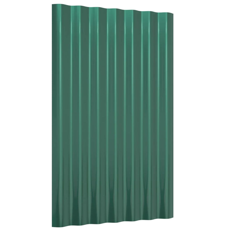 Load image into Gallery viewer, Vidaxl dakpanelen 36 st 60x36 cm gegalvaniseerd staal groen