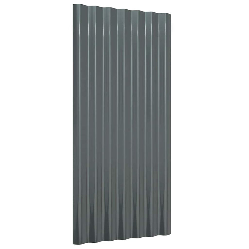 Cargue la imagen en el visor de la galería, Vidaxl dakpanelen 12 st 80x36 cm gegalvaniseerd staal antracietkleurig