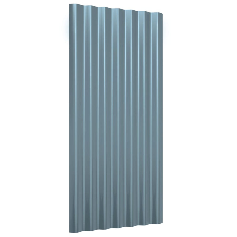 Load image into Gallery viewer, Vidaxl dakpanelen 36 st 80x36 cm gegalvaniseerd staal grijs