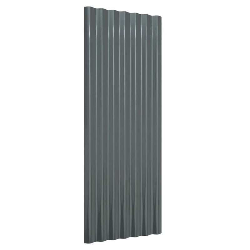 Load image into Gallery viewer, Vidaxl dakpanelen 12 st 100x36 cm gegalvaniseerd staal antracietkleurig