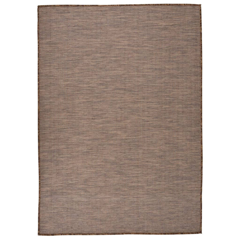 Afbeelding laden in galerijviewer, Vidaxl buitenkleed platgeweven 140x200 cm bruin