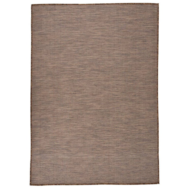 Afbeelding laden in galerijviewer, Vidaxl buitenkleed platgeweven 160x230 cm bruin
