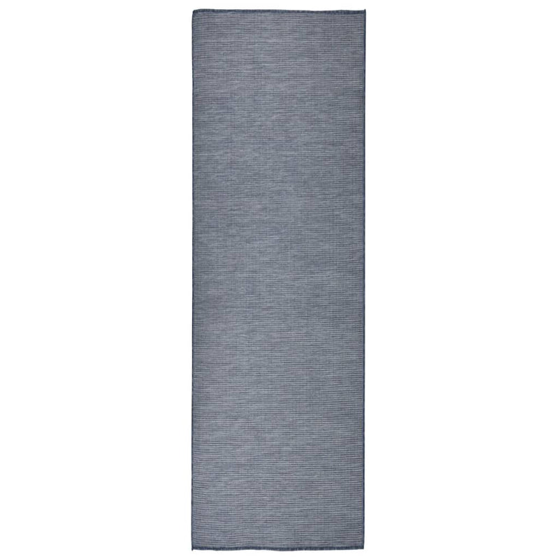 Load image into Gallery viewer, Vidaxl buitenkleed platgeweven 80x250 cm blauw