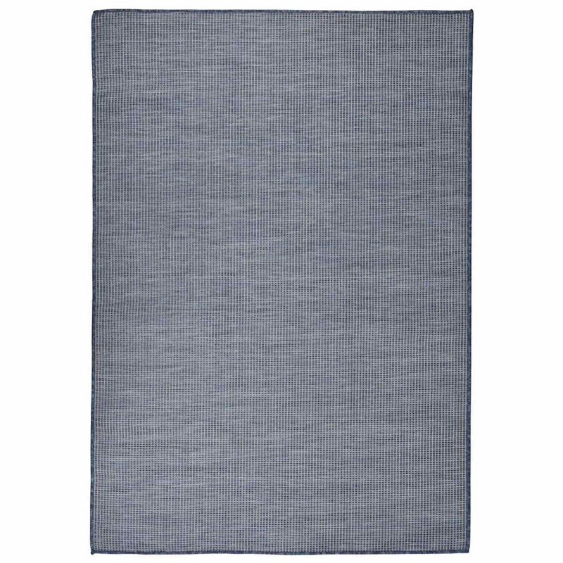 Chargez l'image dans la visionneuse de la galerie, Vidaxl buitenkleed platgeweven 160x230 cm blauw
