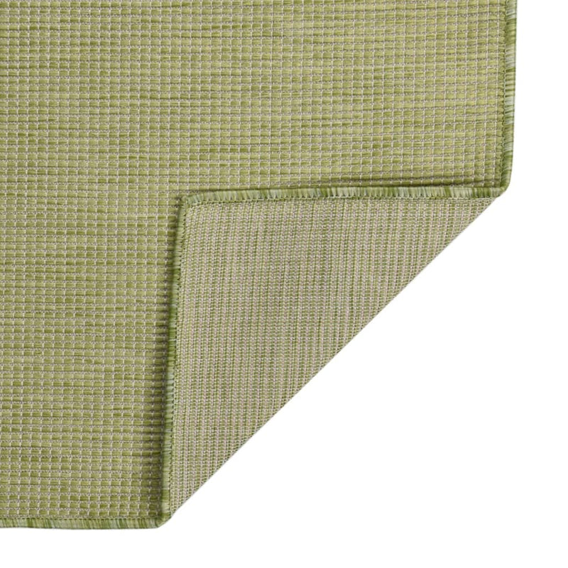 Afbeelding laden in galerijviewer, Vidaxl buitenkleed platgeweven 160x230 cm groen