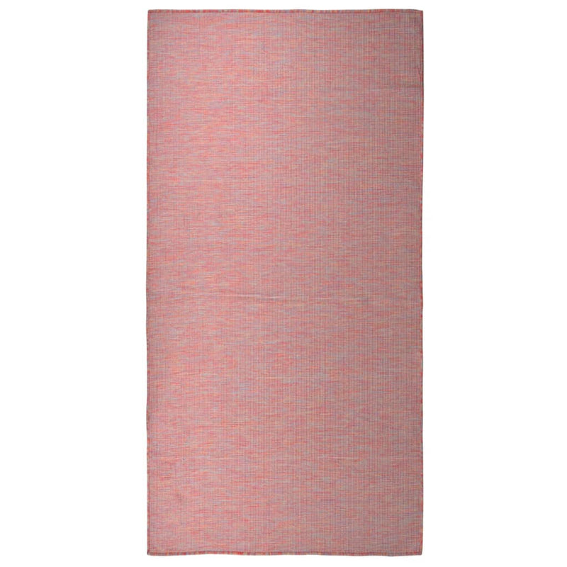 Load image into Gallery viewer, Vidaxl buitenkleed platgeweven 100x200 cm rood