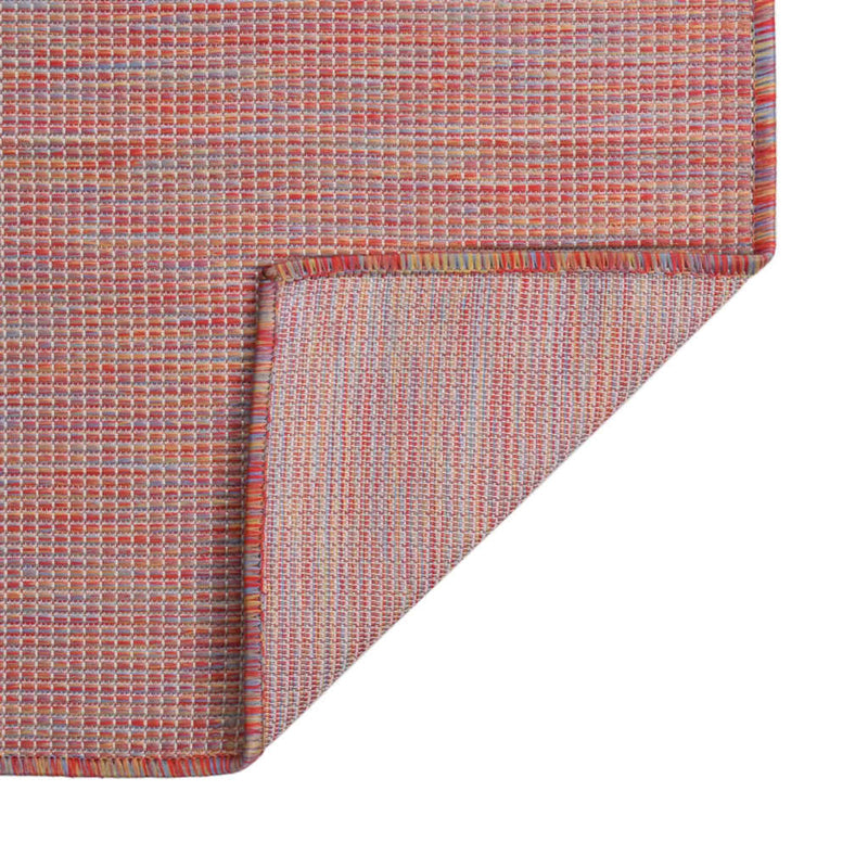 Afbeelding laden in galerijviewer, Vidaxl buitenkleed platgeweven 120x170 cm rood