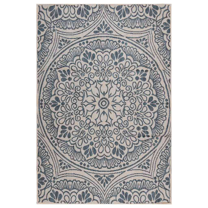 ギャラリービューアに画像をロードする, Vidaxl buitenkleed met patroon platgeweven 160x230 cm blauw