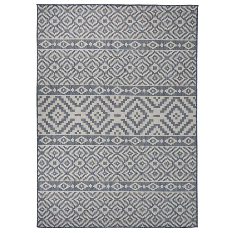 Load image into Gallery viewer, Vidaxl buitenkleed met patroon platgeweven 200x280 cm blauw